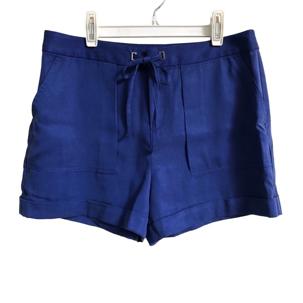 Banana Republic Women’s Murano Blue Dressy Patch Pocket Tie Waist Shorts Size 4